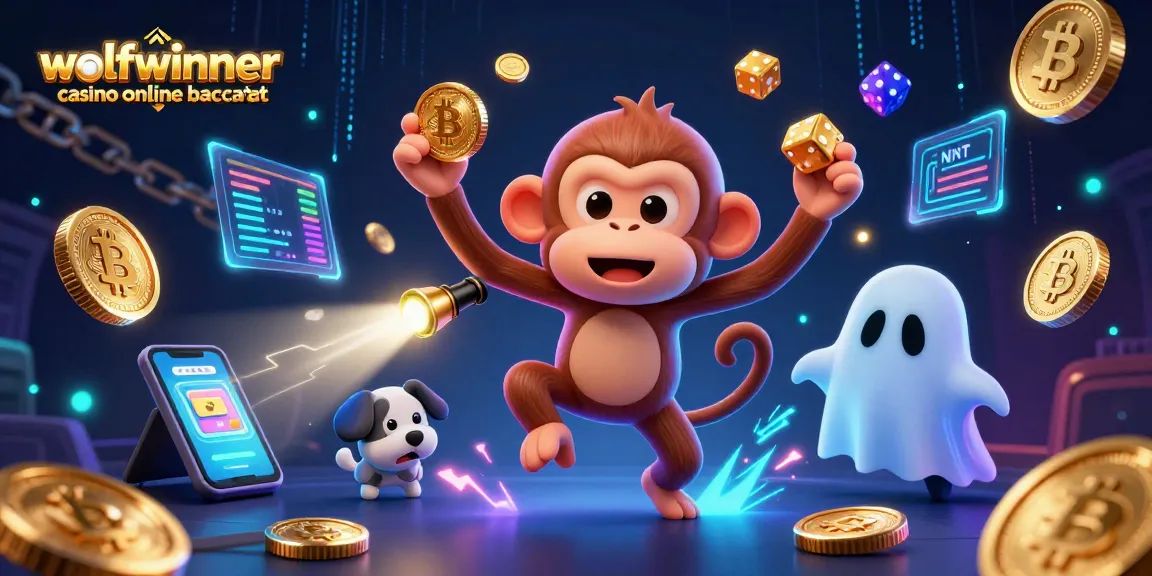Experience wolfwinner casino online baccarat with a playful poltergeist monkey and ghost hunter puppy in a vibrant casino!