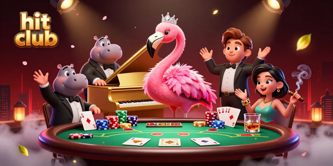 Experience the vibrant hit club atmosphere with lively characters and dynamic game elements in this captivating illustration.