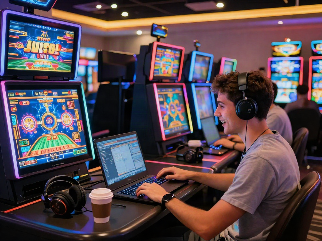 Excited player at https://du88az.net/ enjoys a vibrant online gaming experience.