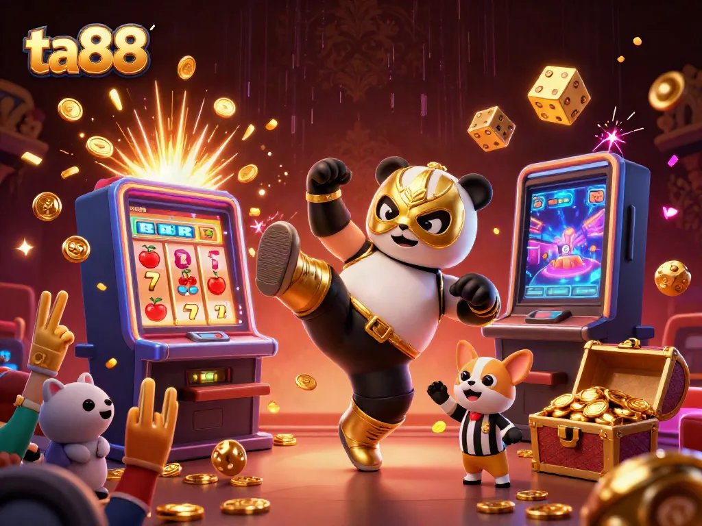 Experience the thrilling action of ta88 with an exciting 3D scene of winning at slots.