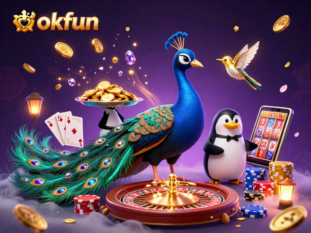Experience the thrill of okfun as you play with dazzling characters and vibrant casino elements.