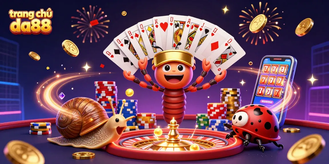 Experience the thrill of trang chủ da88 with a vibrant, animated casino scene featuring engaging characters.
