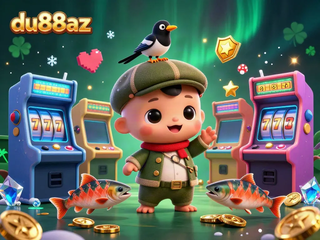 Win big with du88az in this vibrant 3D illustration showcasing gaming excitement and rich graphics.