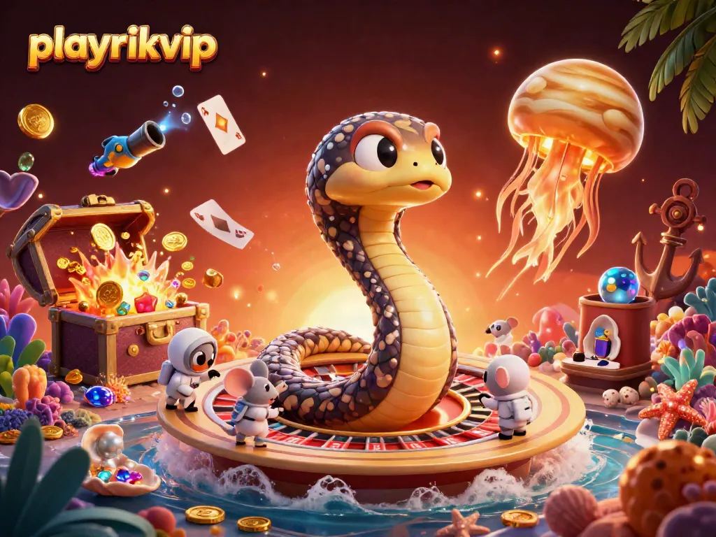 Experience playrikvip action with astronaut mice betting on cosmic roulette rings in vibrant detail.