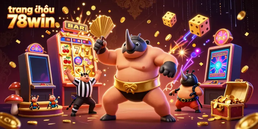 Engage with the dynamic world of online gaming at trang chủ 78win, featuring vibrant casino characters and action.