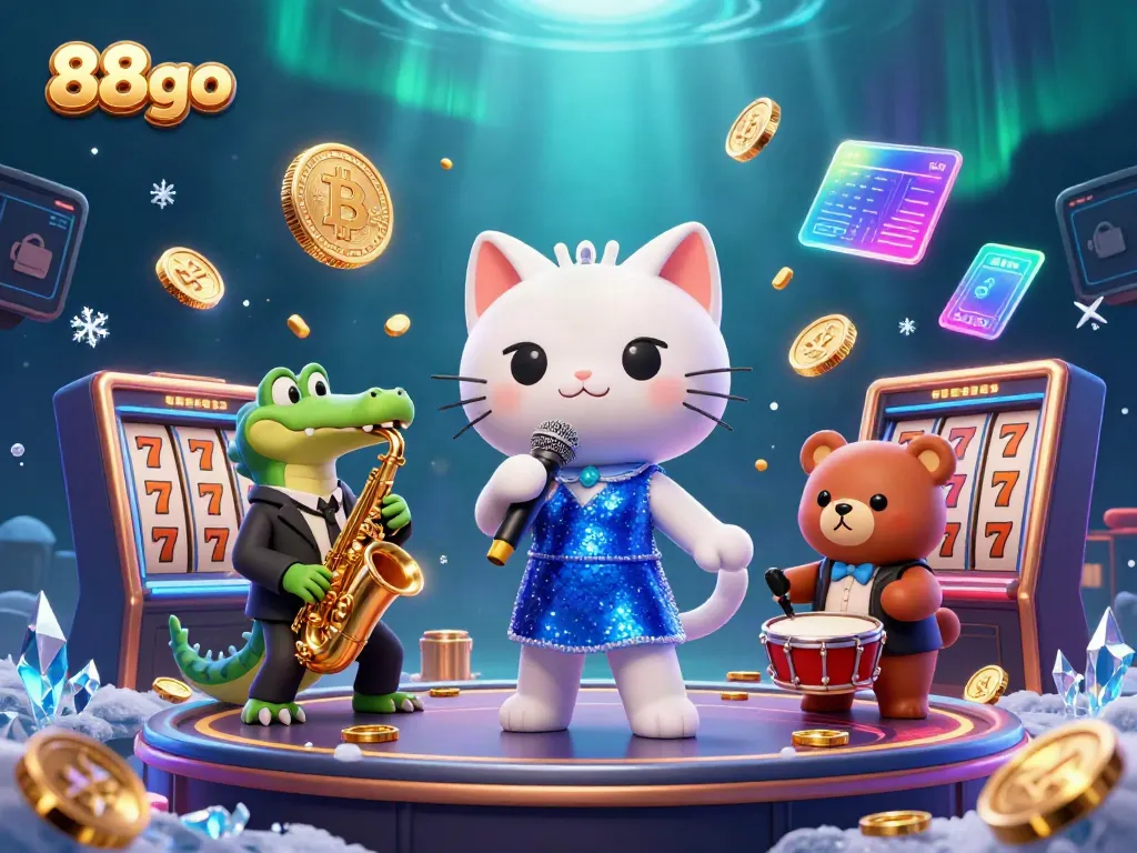 Experience the excitement of 88go casino with jazz characters and vibrant gaming elements.