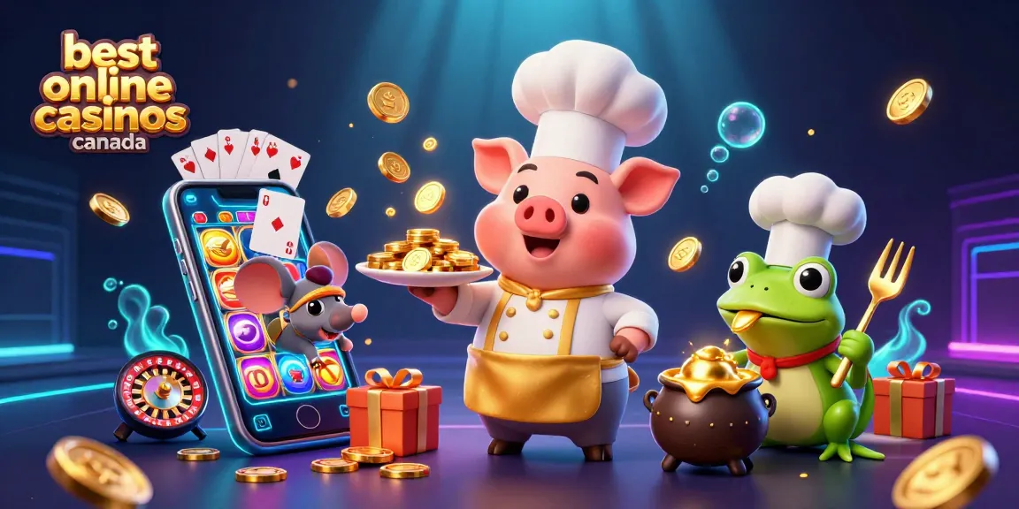 Experience the excitement of the best online casinos Canada with vibrant characters serving up winning moments.