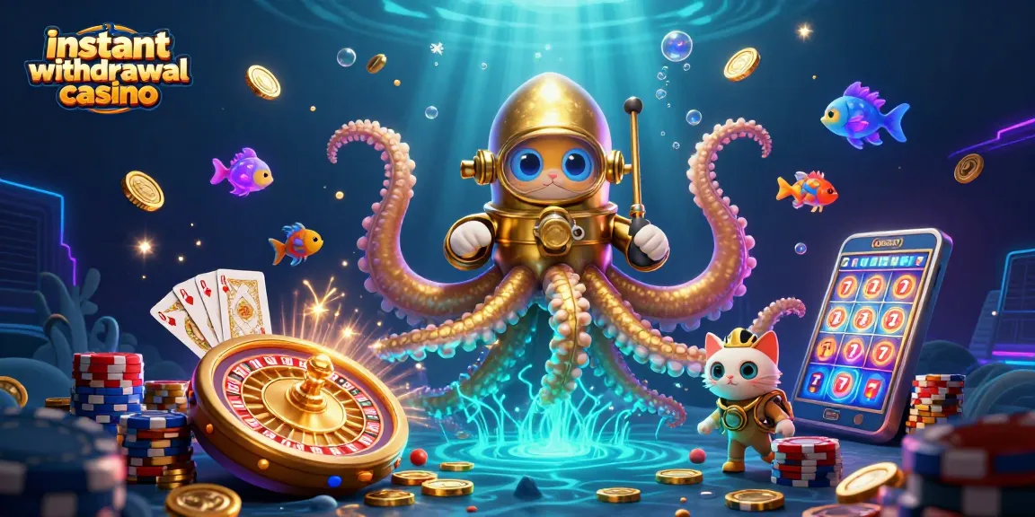 Experience the excitement of an instant withdrawal casino with vibrant characters and dynamic elements.