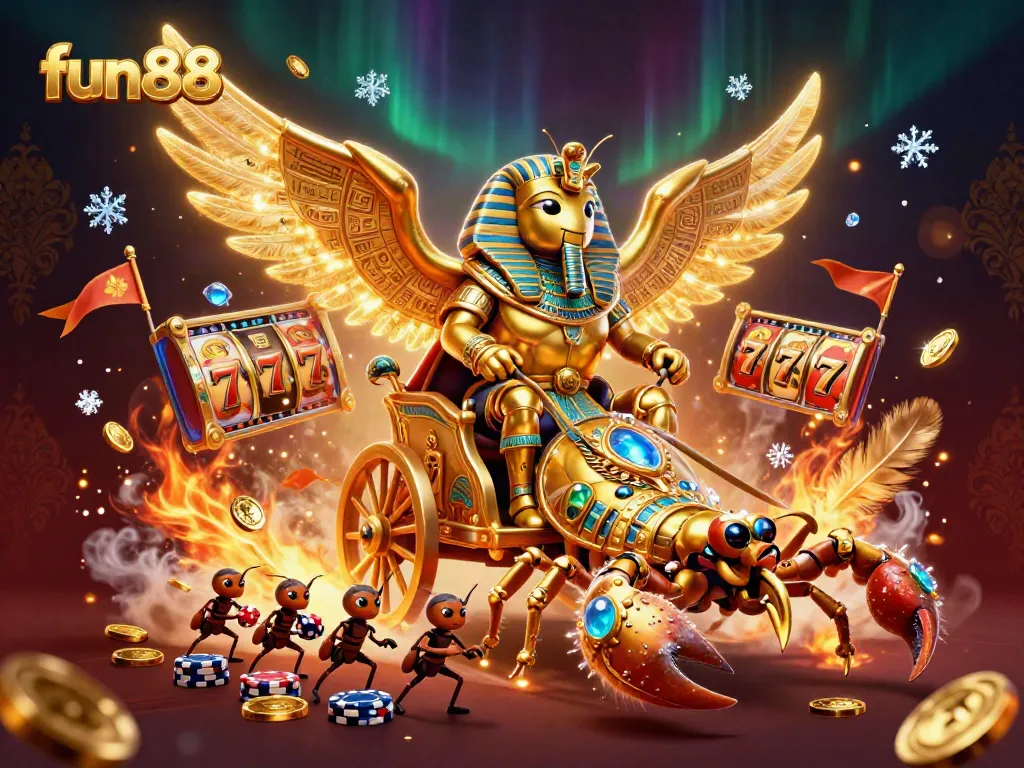 Experience fun88's thrilling casino adventure with vibrant elements and characters in an engaging illustration.